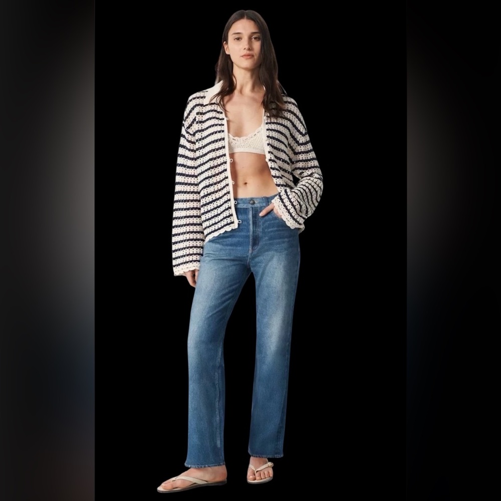 rag & bone Blue Straight Ankle Jeans